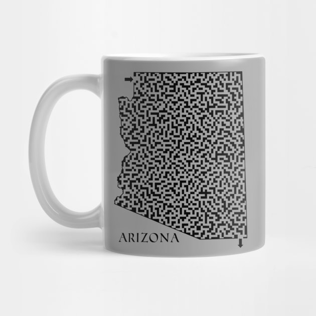 Arizona State Outline Maze & Labyrinth by gorff